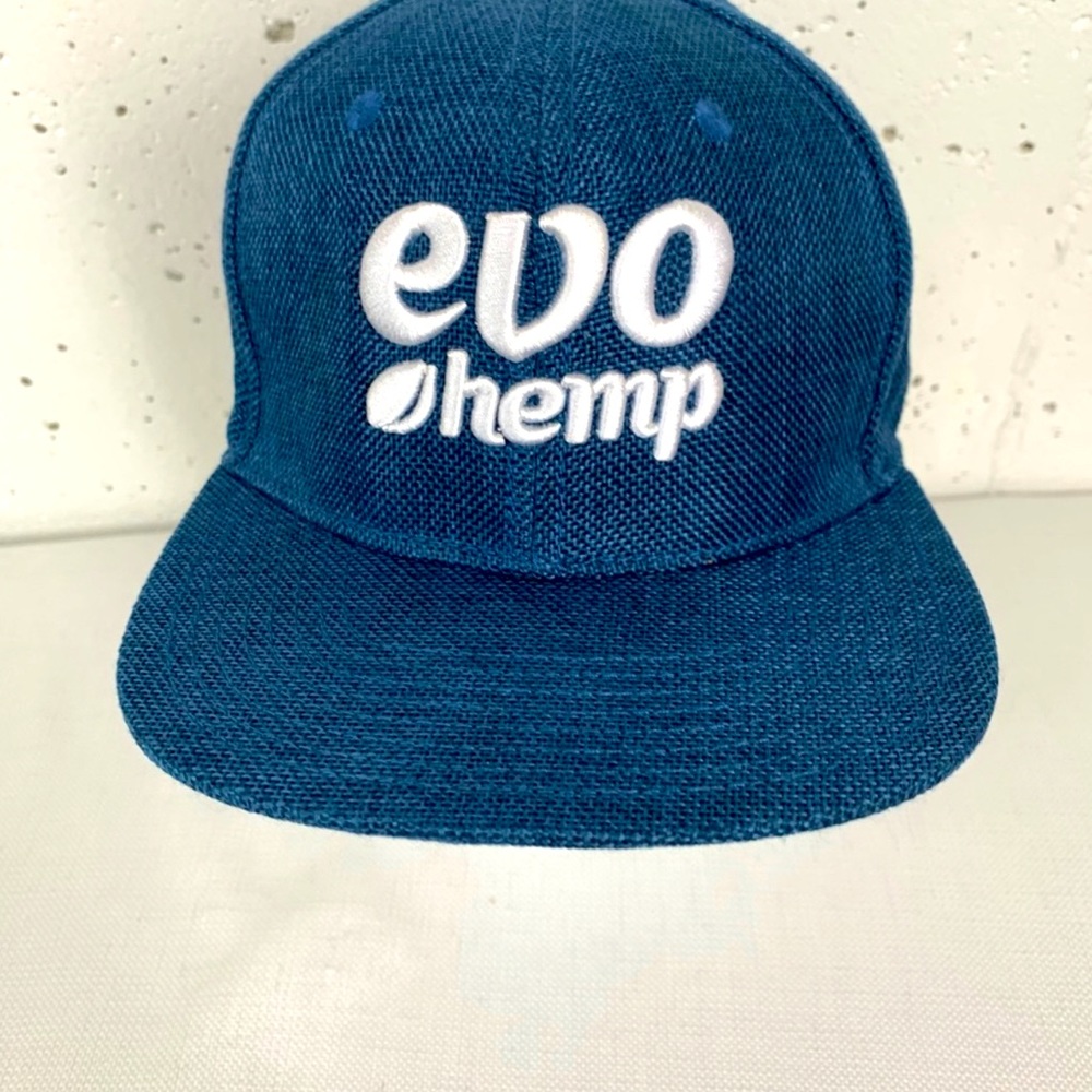EVO Blue Hemp Natural Fiber Snapback Hat